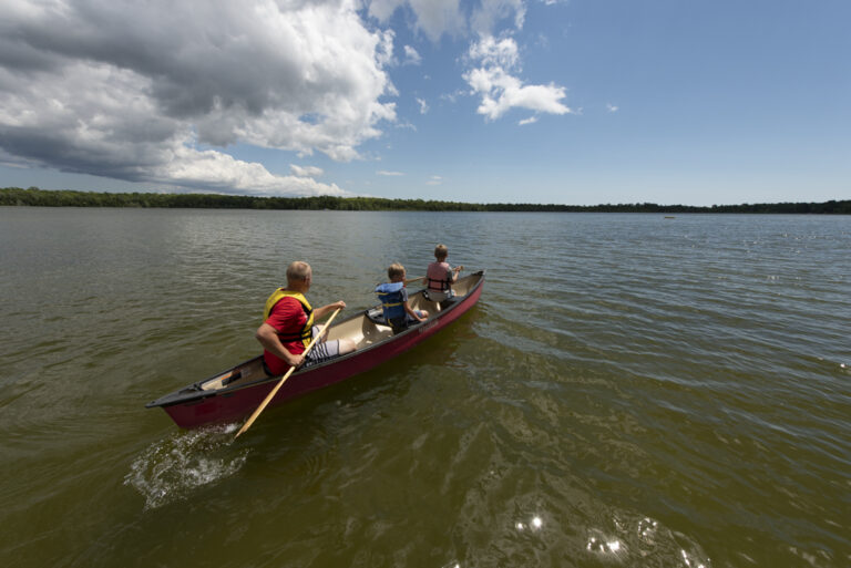 Family Canoeing on Miller Lake