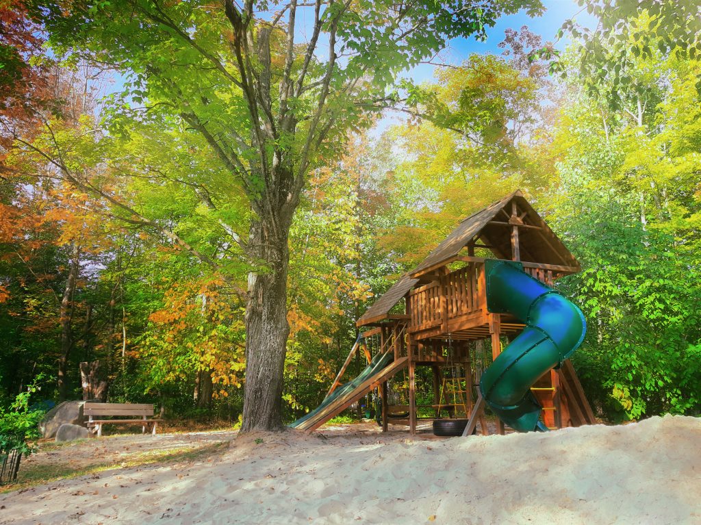 Playground in camping area at the back of Miller's Family Camp